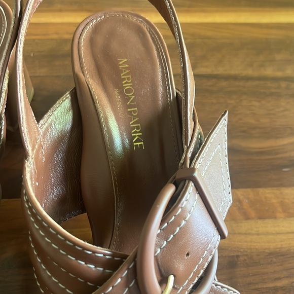 Marion Parke Christina 60 Block Heel Slingback Sandal size 40 - Picture 3 of 5